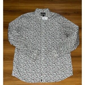 NWT Banana Republic Luxe Poplin Untucked Slim Fit Floral Button Up Shirt